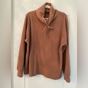 Tan fleece sweatshirt top